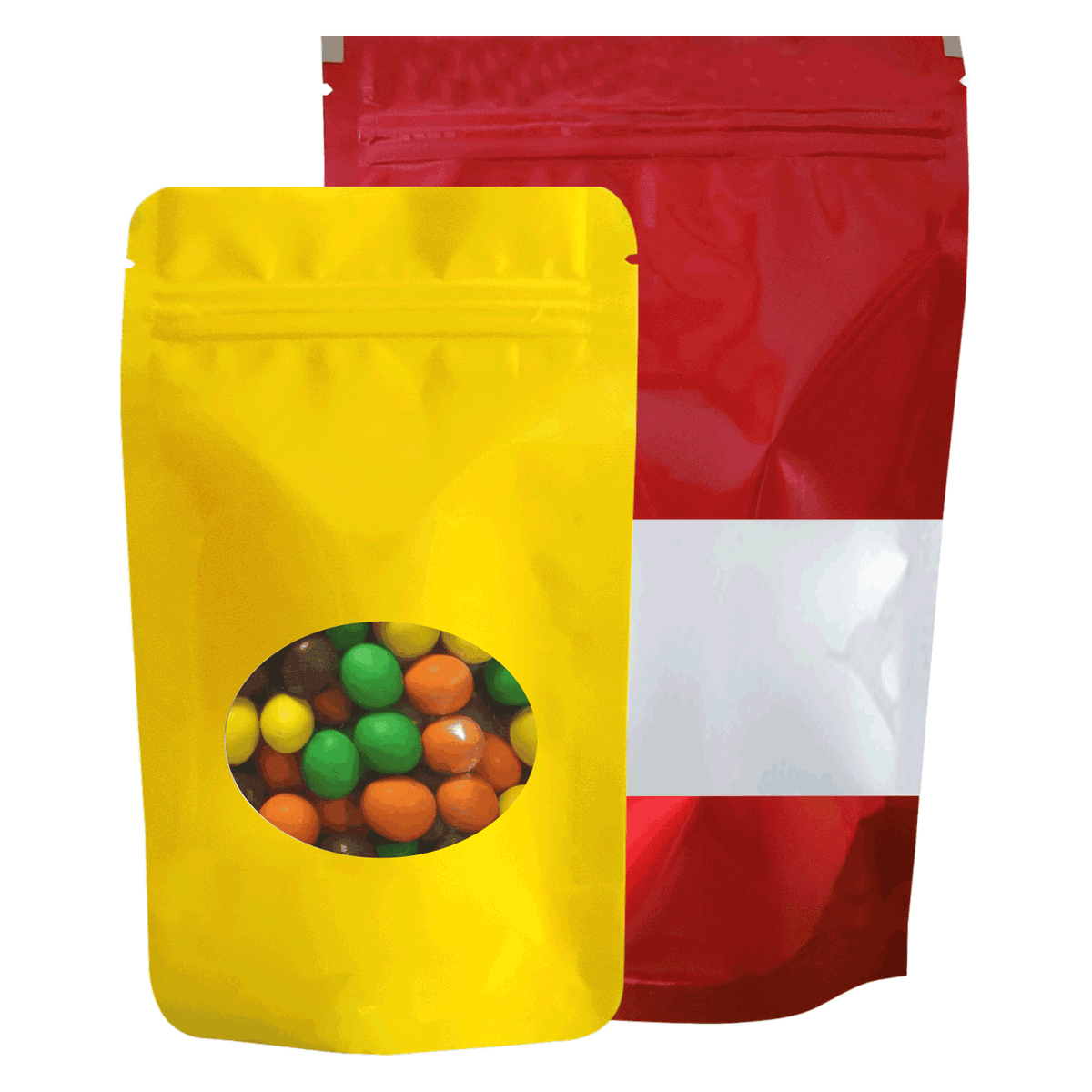 Glossy standup pouch with window