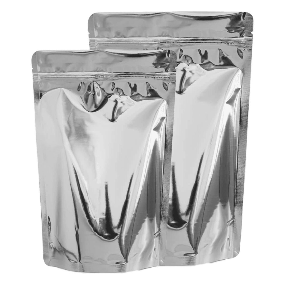 Metallized standup zipper pouches