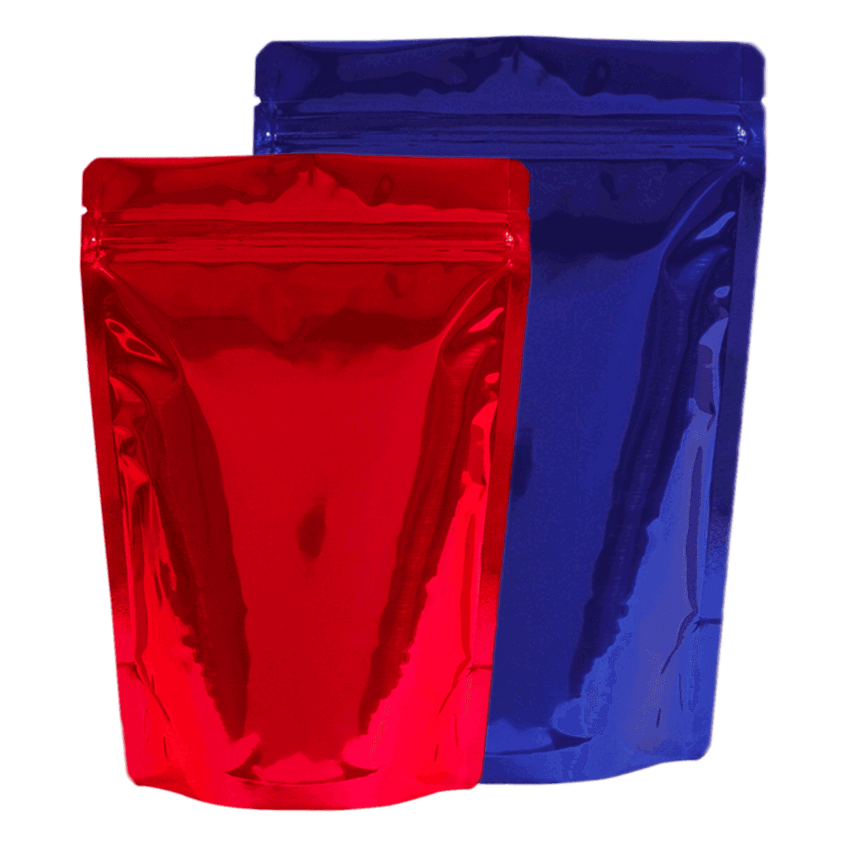 Glossy coloured standup pouches