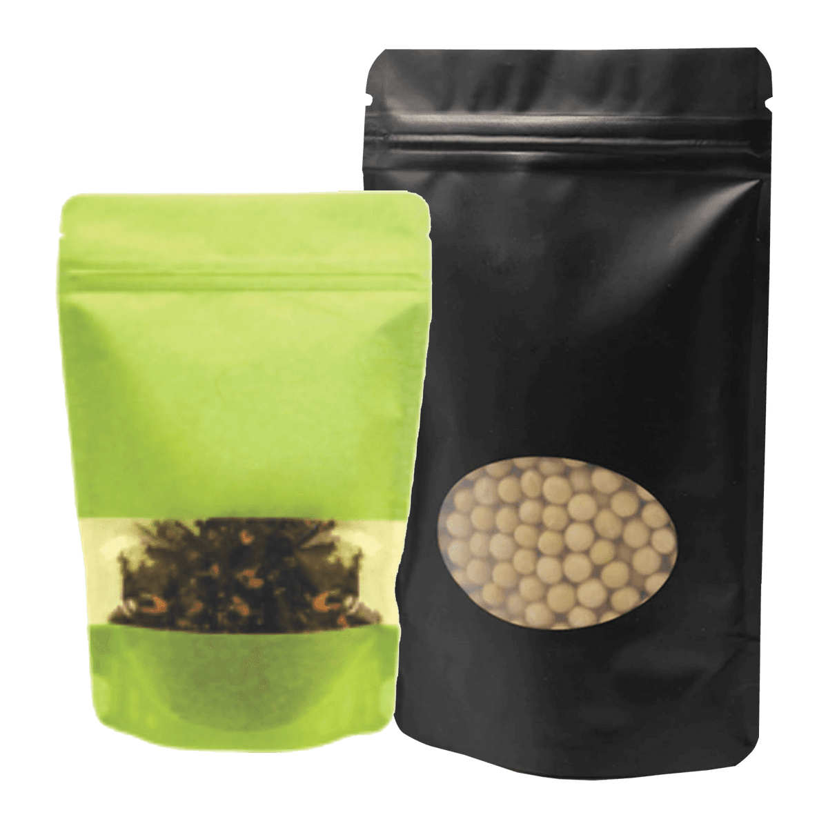 Matte standup pouch with window