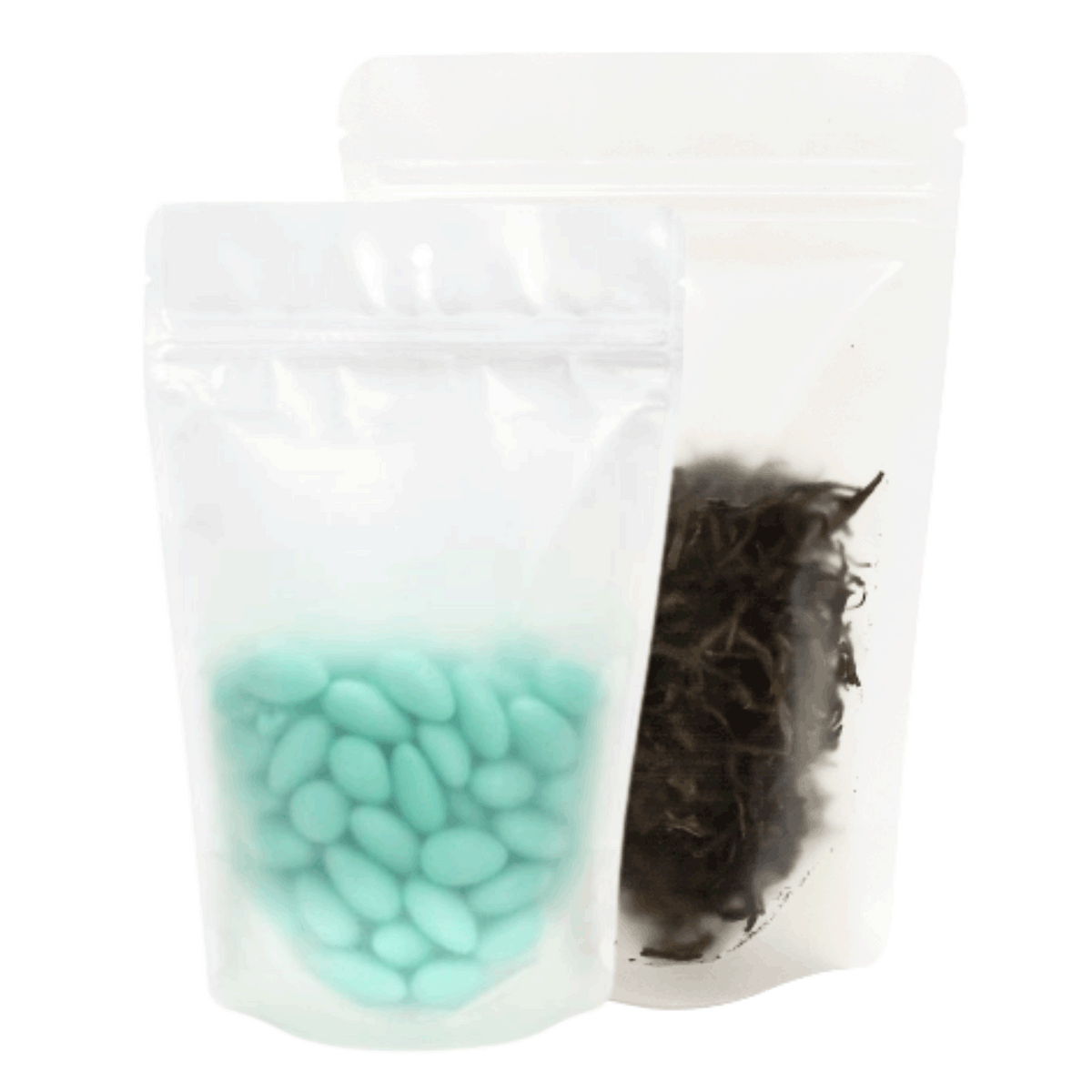 Frosted standup zipper pouches